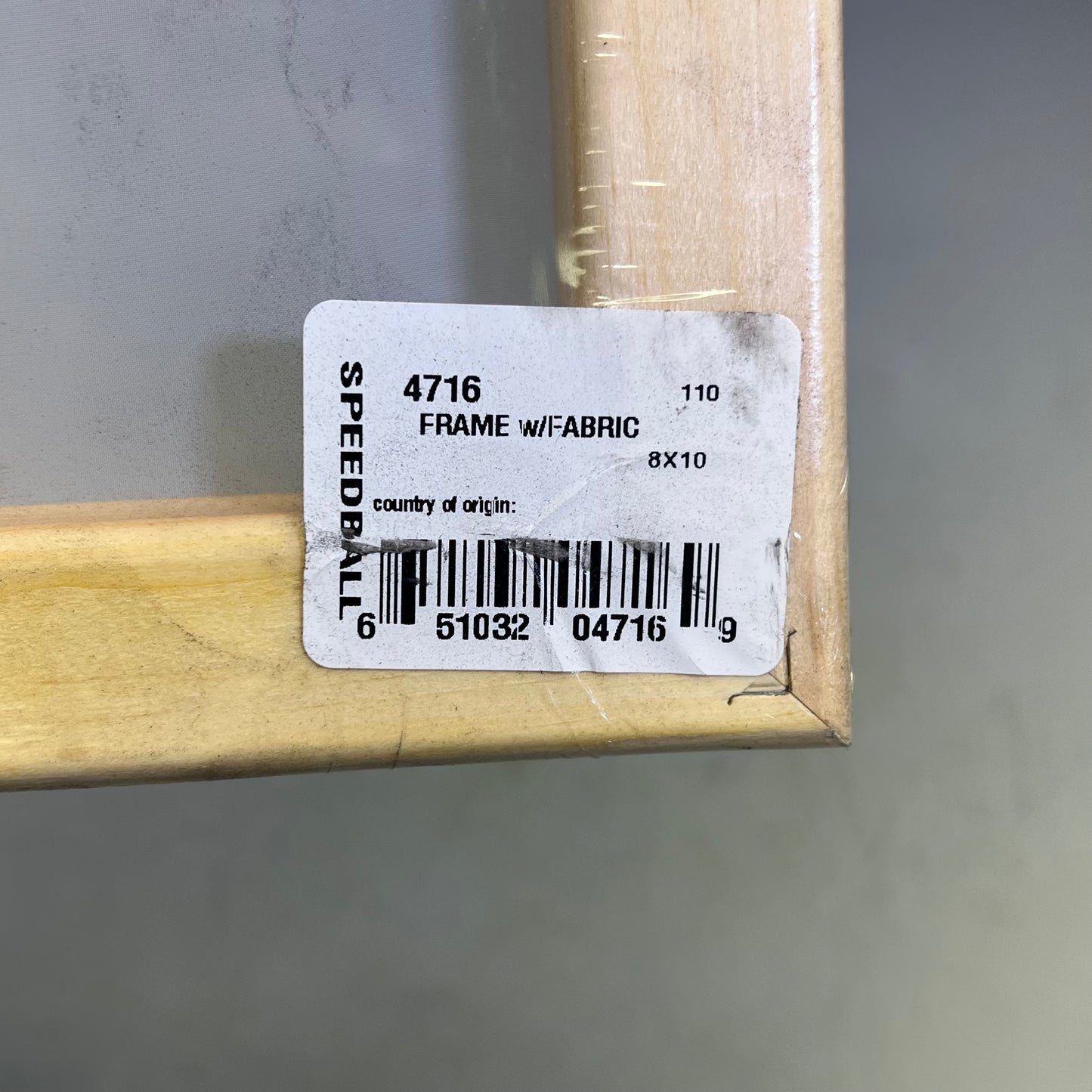 ZA@ SPEEDBALL Screen Printing Hardwood Frame Cord Locked In Grooves 10"x14" Tan 4716 (Slightly Dirty)