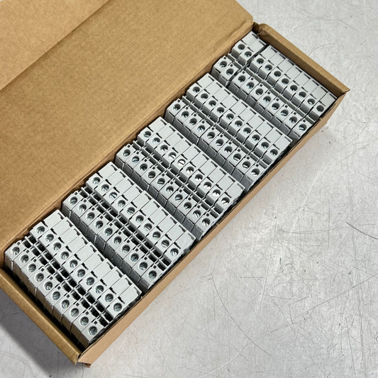 TE CONECTIVITY Din Rail Mount Terminal Block 6 AWG 57 A Grey 1SNK508010R0000