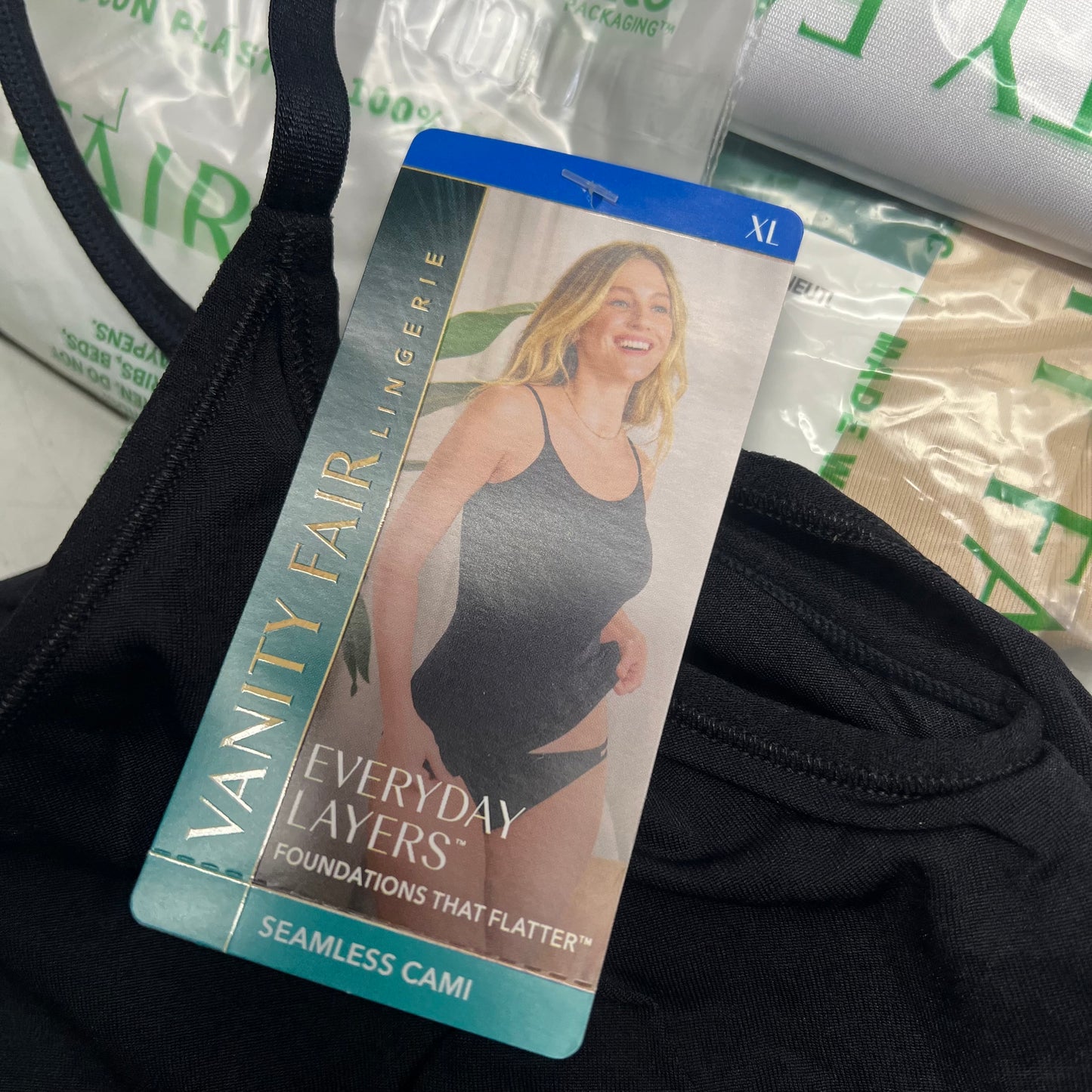 ZA@ VANITY FAIR Lot Of Assorted Cami Tops Lace & Seamless Women's Variety Sz  Tan/White/Black