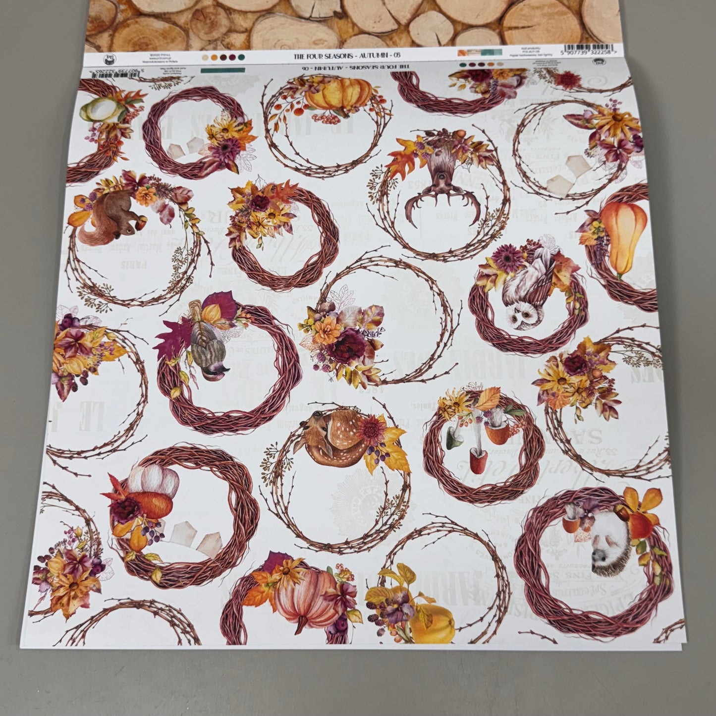 THE FOUR SEASONS (2 Pack) Autumn Collection Paper Pad Stock Paper 12" x 12" 6 Designs