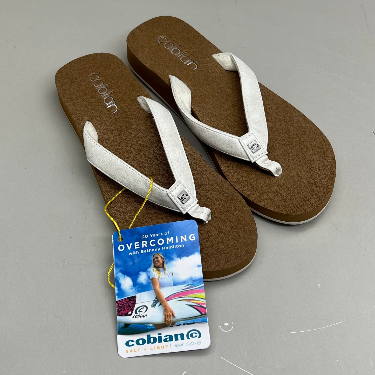 COBIAN Skinny Bounce Comfortable Synthetic Strap Women's Sz 10 White SKI25-110-10