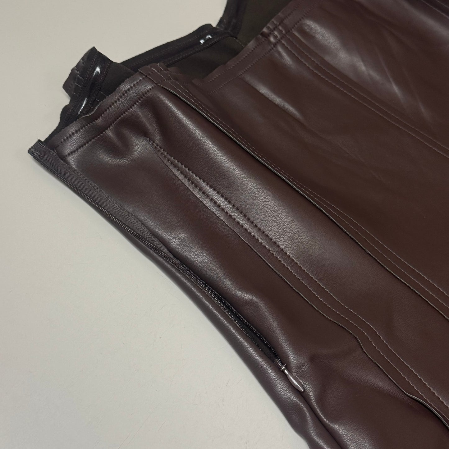 NORMA KAMALI Strapless Grace Mini Dress Unlined Women's Sz XL/42 Chocolate