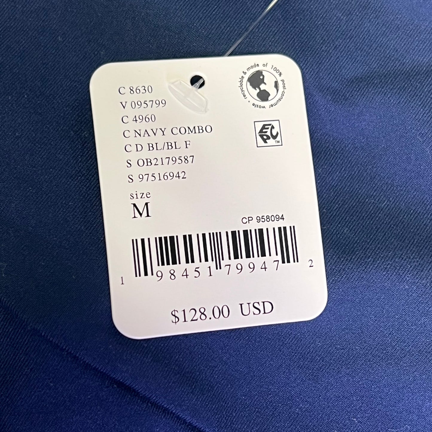 FREE PEOPLE Swing of Things Skortsie Women's Sz M Navy/White Combo 958094