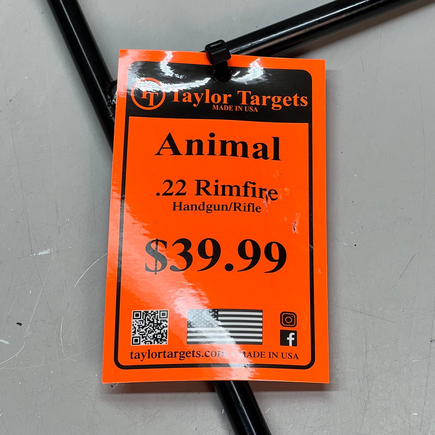 TAYLOR TARGETS  Animal Silhouette Steel Spinning Target .22 Caliber 1-3″ Upper