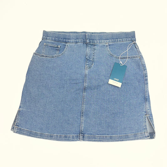 JAG On the Go High Rise Skort Pull-on Women's Sz 14  Silver Lake J3101CSA220