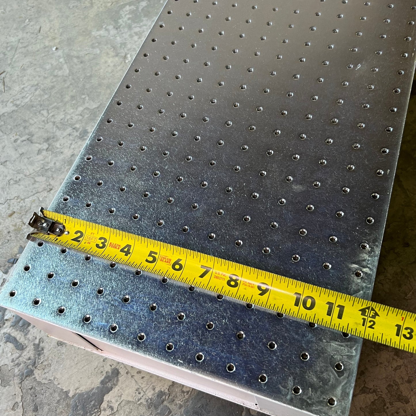 Steel Optical Breadboards 12"W x 60"L x 4"H Grey 2441549 (AS-IS, A Little Damage)