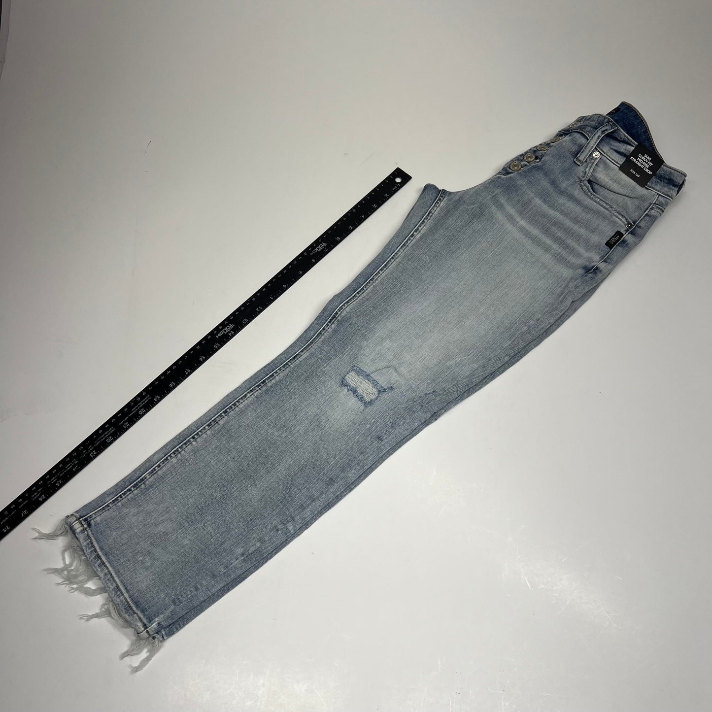 SILVER JEANS CO. Suki Curvy Mid Rise Straight Leg Jeans Women's Sz 29/27 Indigo