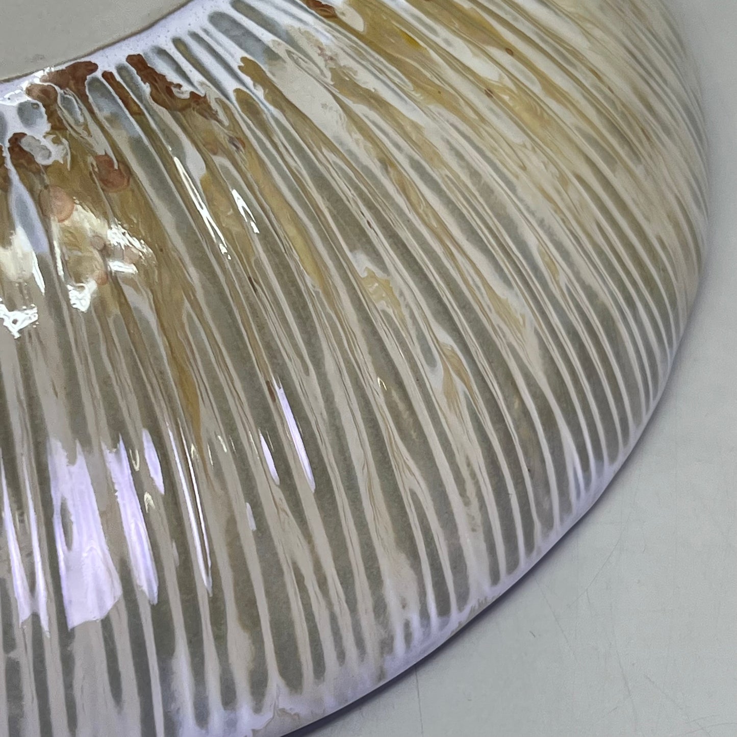 CREATIVE CO-OP Stoneware Bowl Reactive Crackle Glaze 11.5x2.5 DF8836