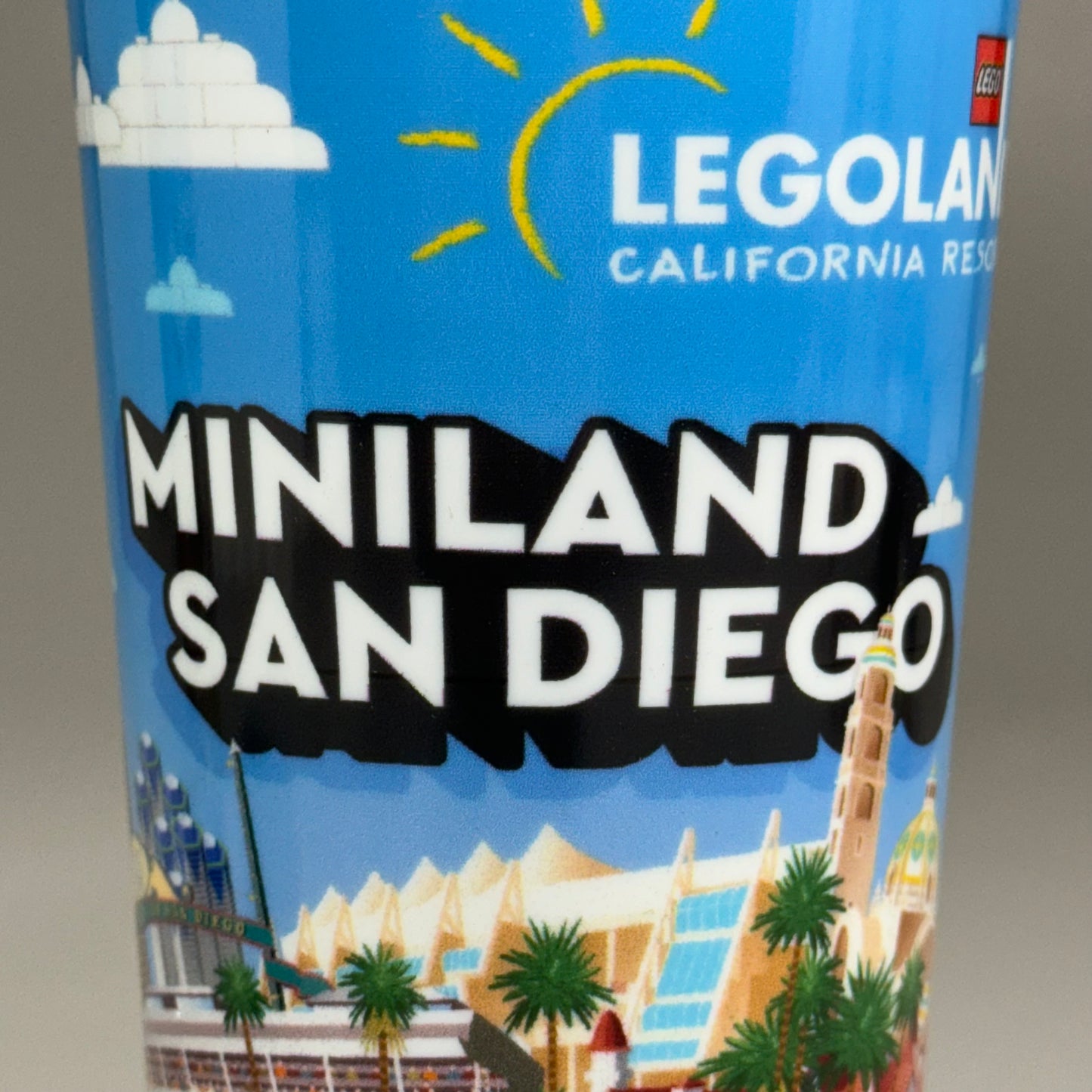 LEGOLAND Miniland San Diego (2 PACK) Plastic Cup w/Lid & Straw AUTHENTIC! (New)