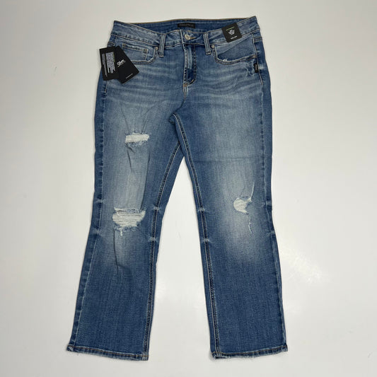 SILVER JEANS CO Suki Curvy Mid Rise Capri Womens Sz 31/23.5 Indigo L43920ECF252
