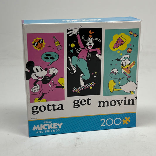 DISNEY Mickey & Friends "Gotta Get Movin" 200-Piece Jigsaw Puzzle 25178-21081-A