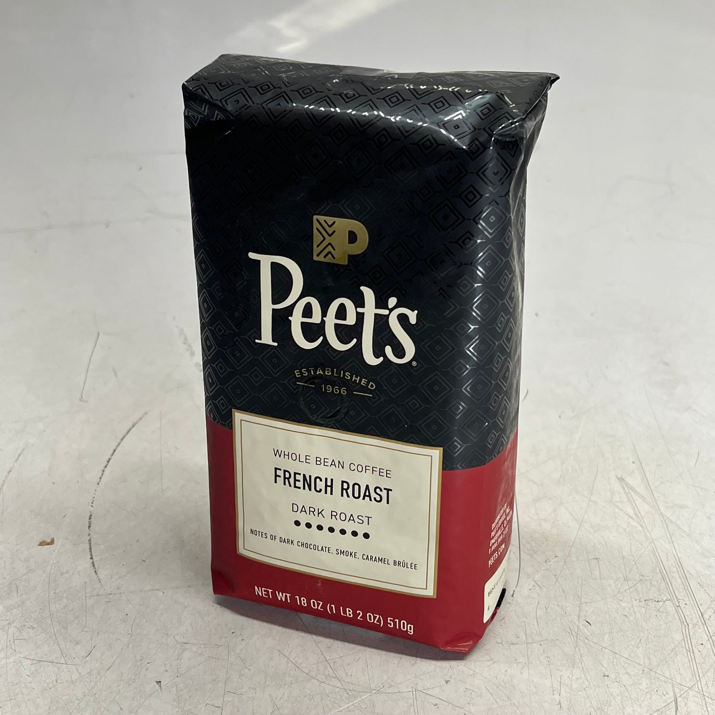 PEETS (2 PACK) Whole Bean Coffee French Deep Roasted Roasted Dark 1 Lb BB 03/27