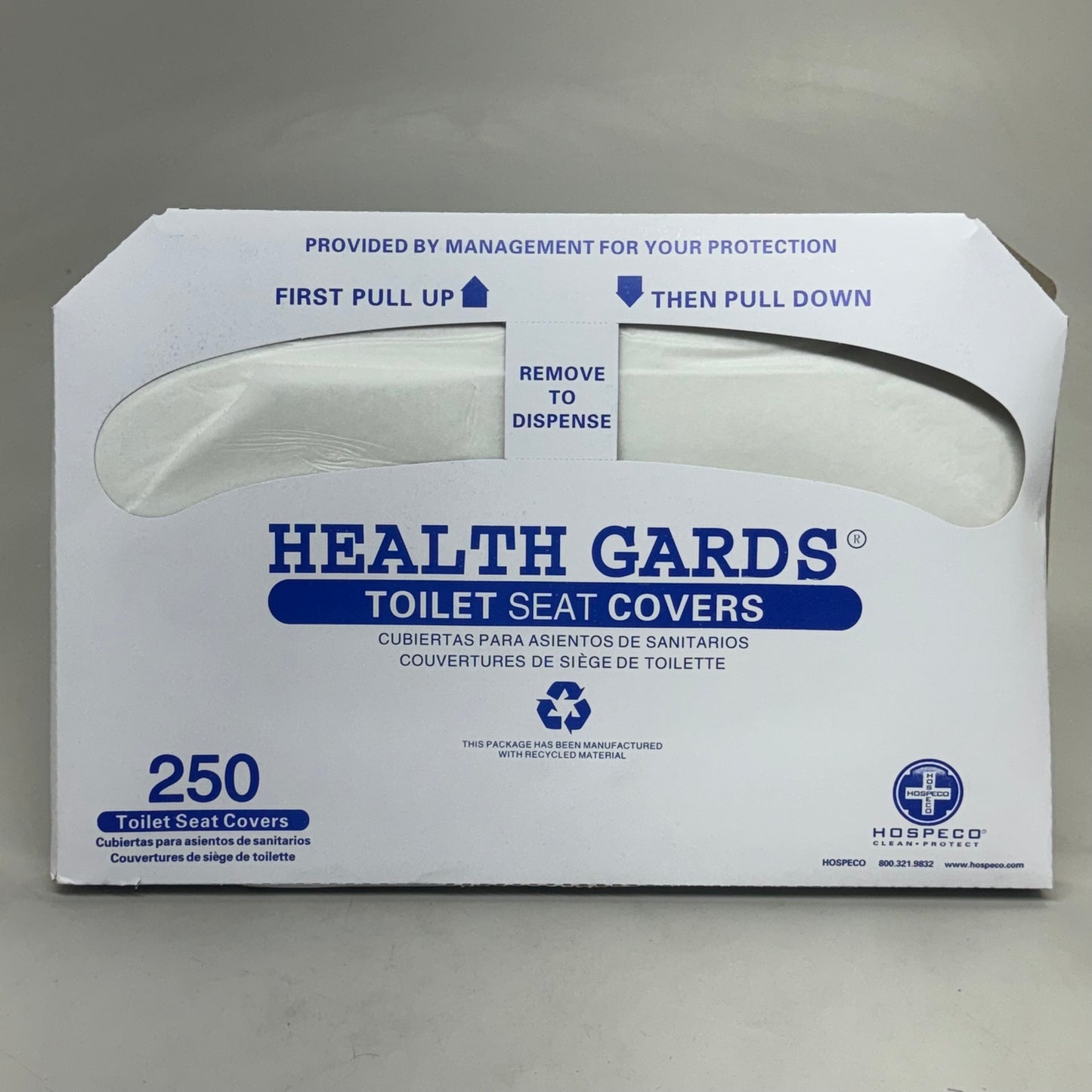 HEALTH GUARDS (4Pack) Half-Fild Toilet Seat Covers HG-1000