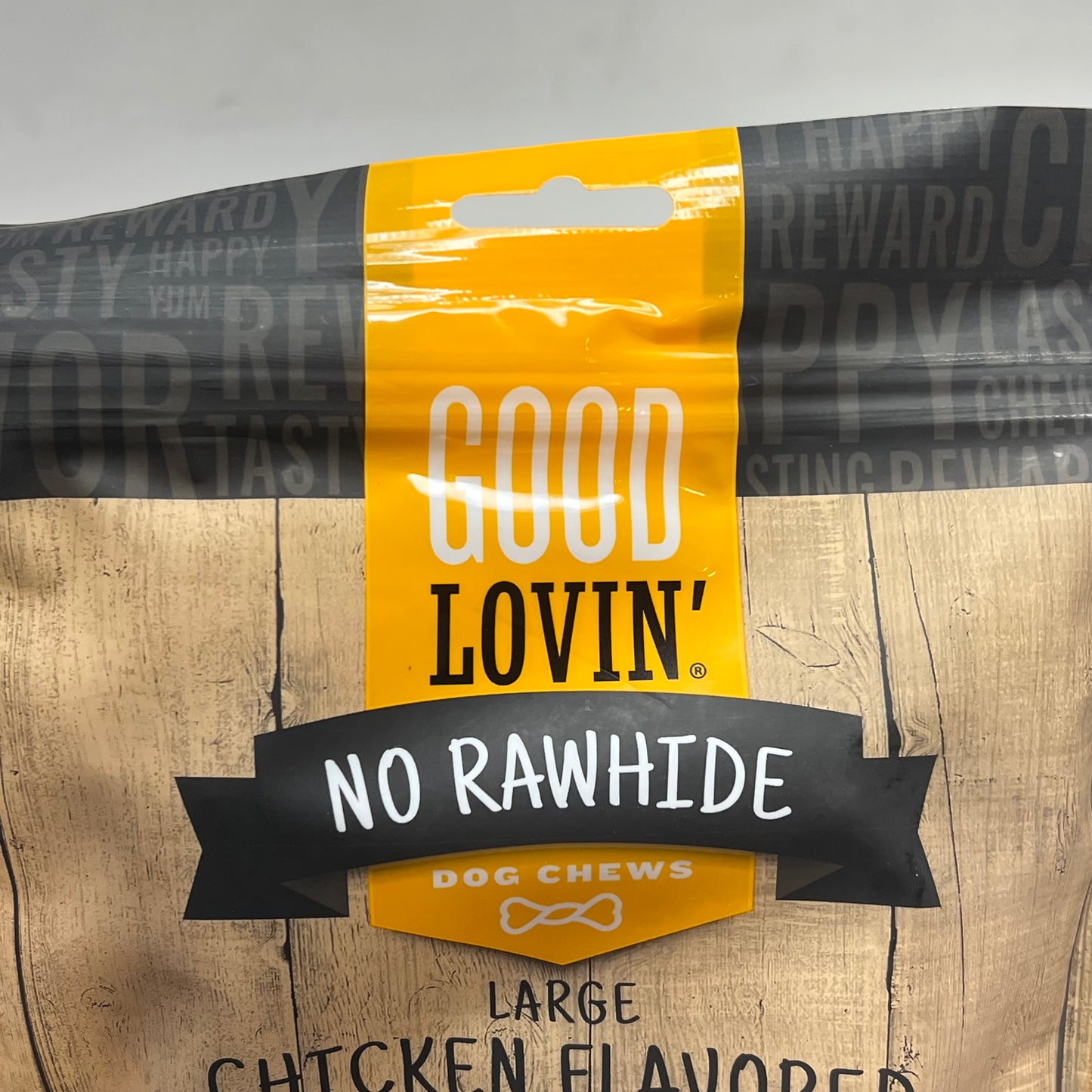 GOOD LOVIN (2 PACK) No Rawhide Dog Chews Chicken Flavored Bones 13.2oz BB 03/28