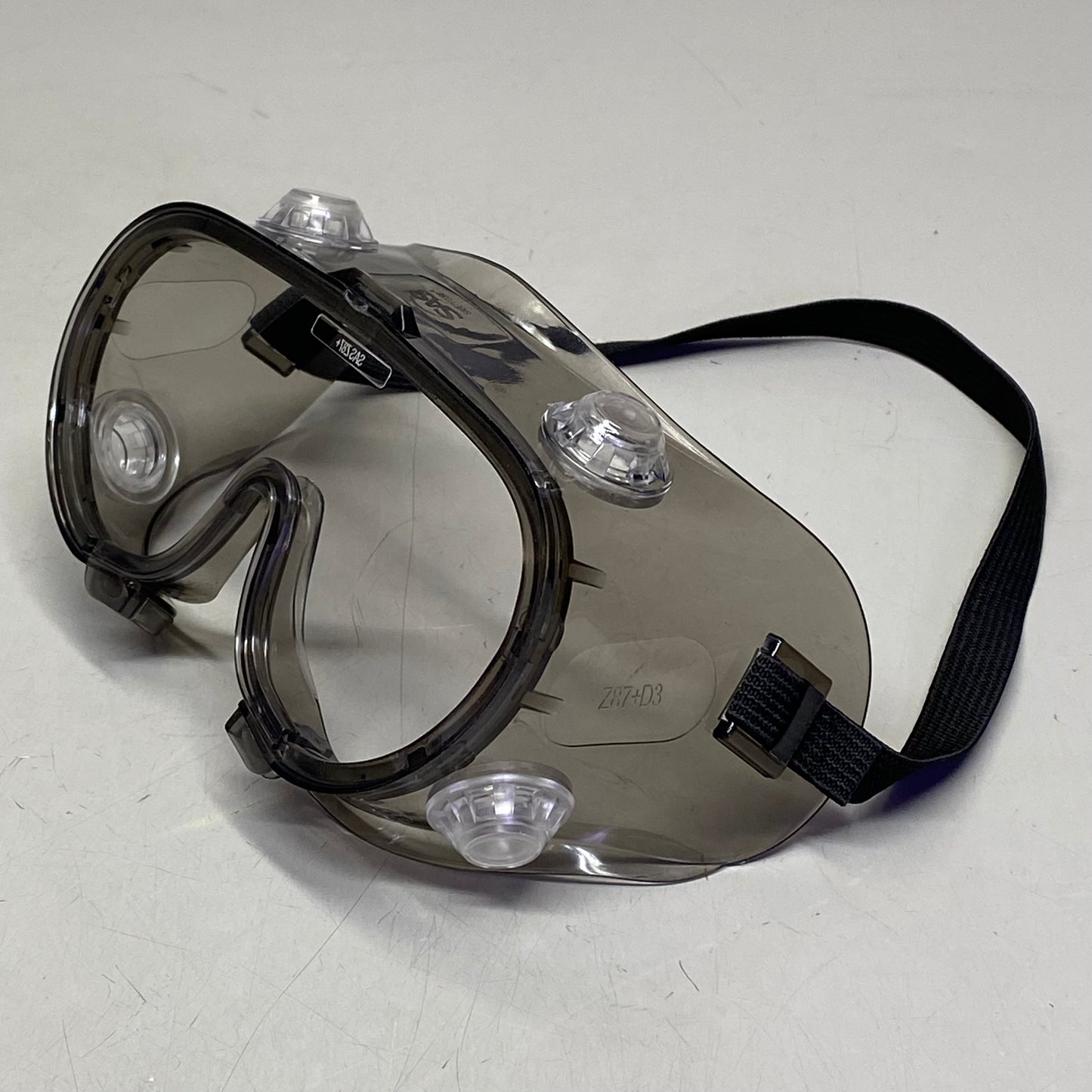 SAS SAFETY CORP (2 PACK) Chemical Splash Safety Goggles Black Frame /Clear Lens 5109