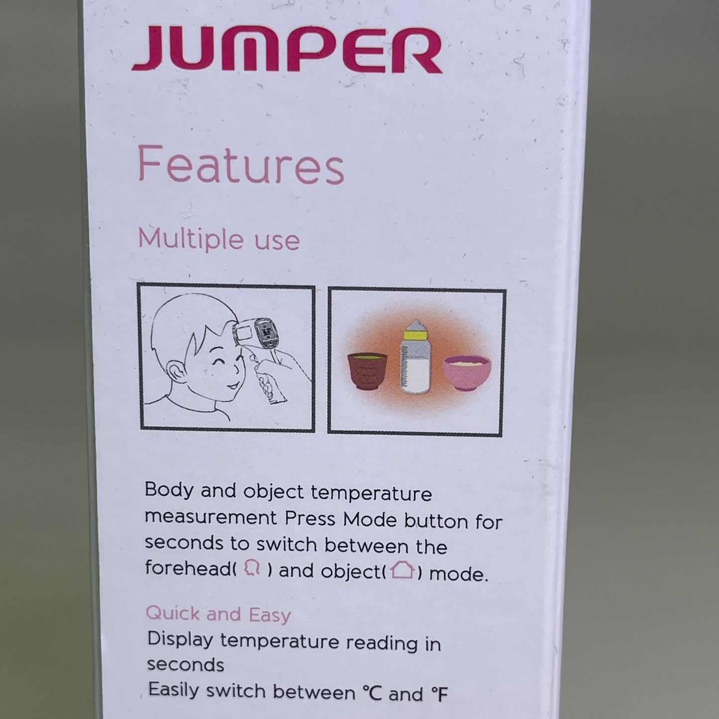 JUMPER Non-Contact Infrared Thermometer For Humans & Objects *USA SELLER* JPD-FR202