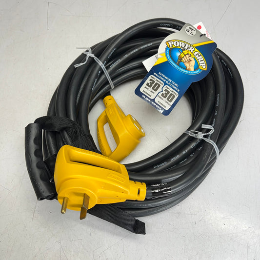 CAMCO Rv Extension Power Grip Extcord  50' 30A 125V/3750W 10 Ga Yellow 55197