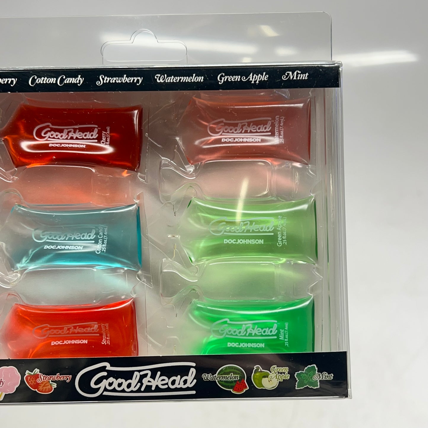 DOC JOHNSON (SET OF 6) Single Use Good Head Oral Delight Gels Assorted Flavors