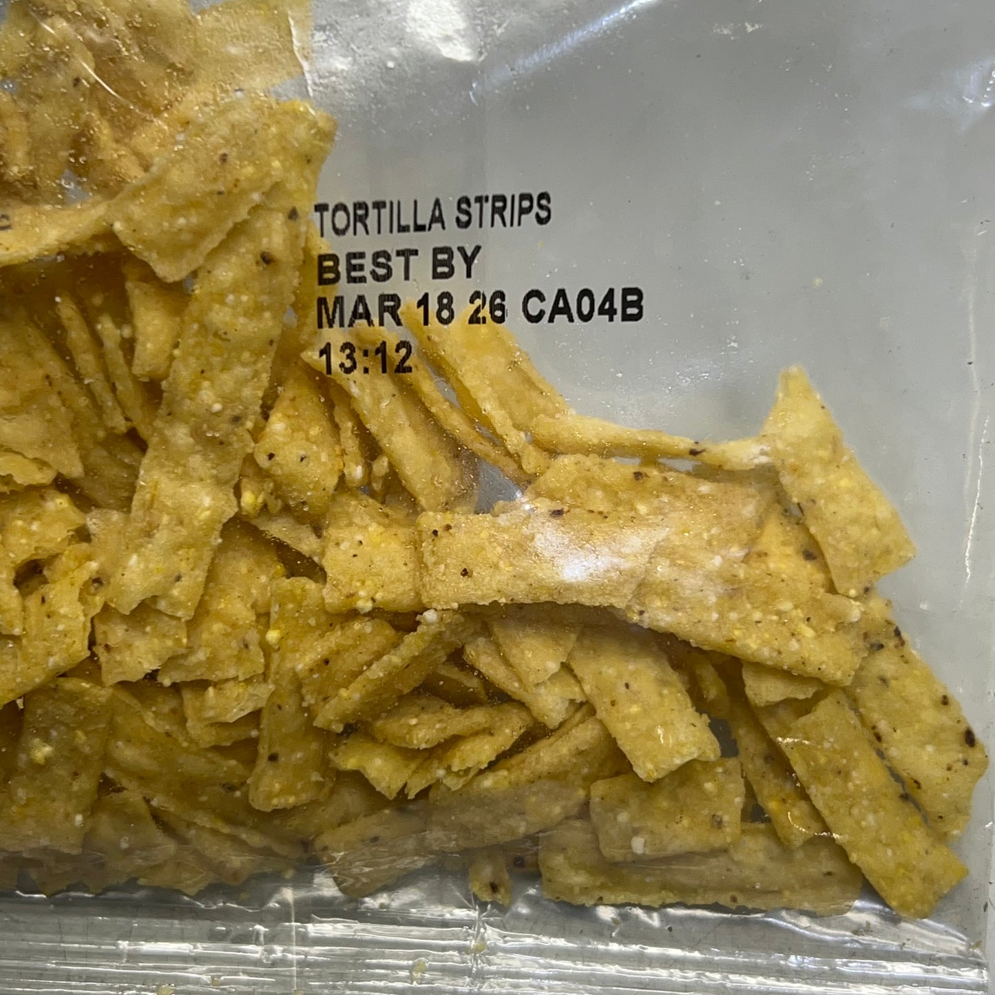 ZA@ (140 PACK) Individually Packaged Tortilla Strips 0.5 oz BB 03/26