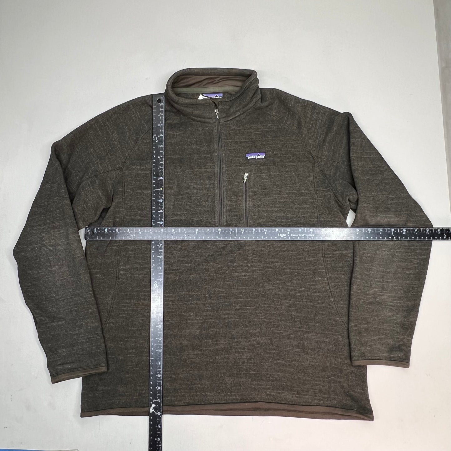 PATAGONIA Quarter Zip w/ Pocket 100% Polyester Jacket Men's Sz XL Brown (Used)