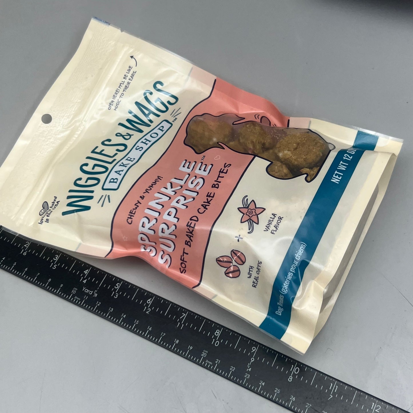 ZA@ WIGGLES & WAGS Sprinkle Surprise (12 PACK) Dog Food Treats 12oz (Exp 3/25) C