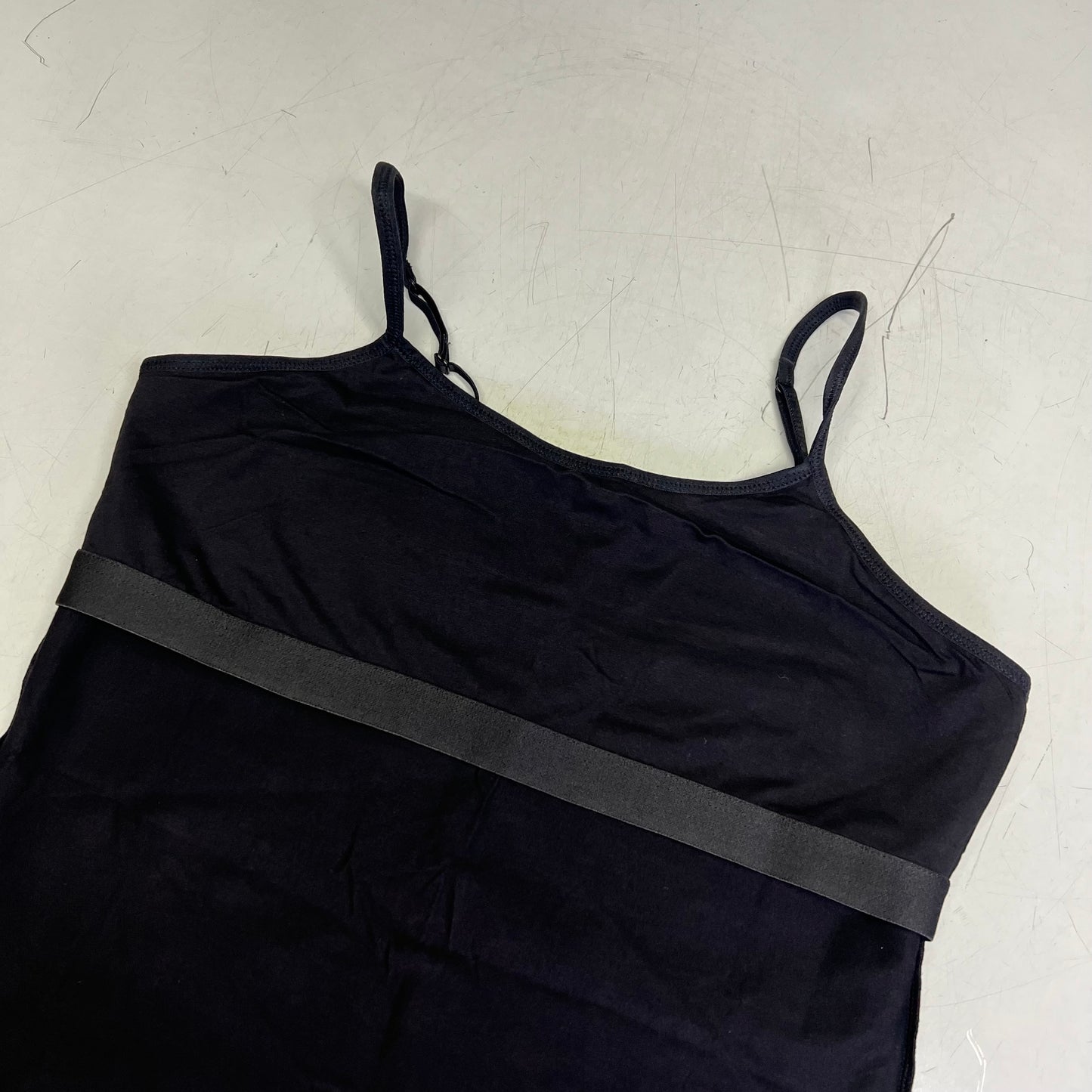 CHARMO (SET OF 2) Shelve Bra Tank Top Spaghetti Strap Women's Sz L Black