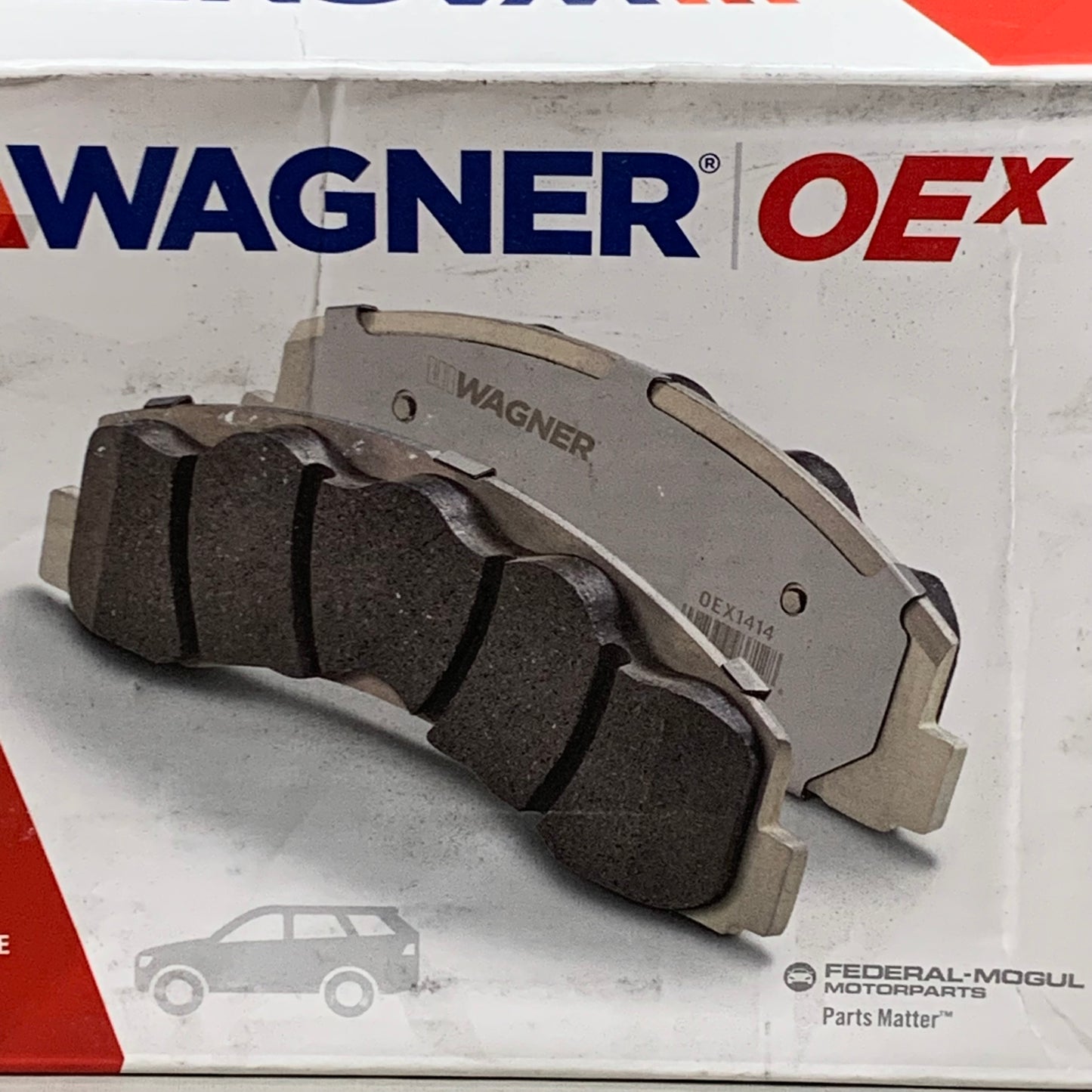 WAGNER OEx Premium Ceramic Disc Brake Pad Set 4 1/2" x 2" Grey OEX1734