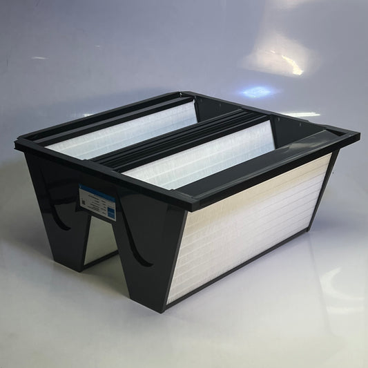 ZA@ EXCELAIR Air Filter V-CELL FG 2V Sz 24" x 24" x 12" (AS-IS, A Little Damage in the Corners)