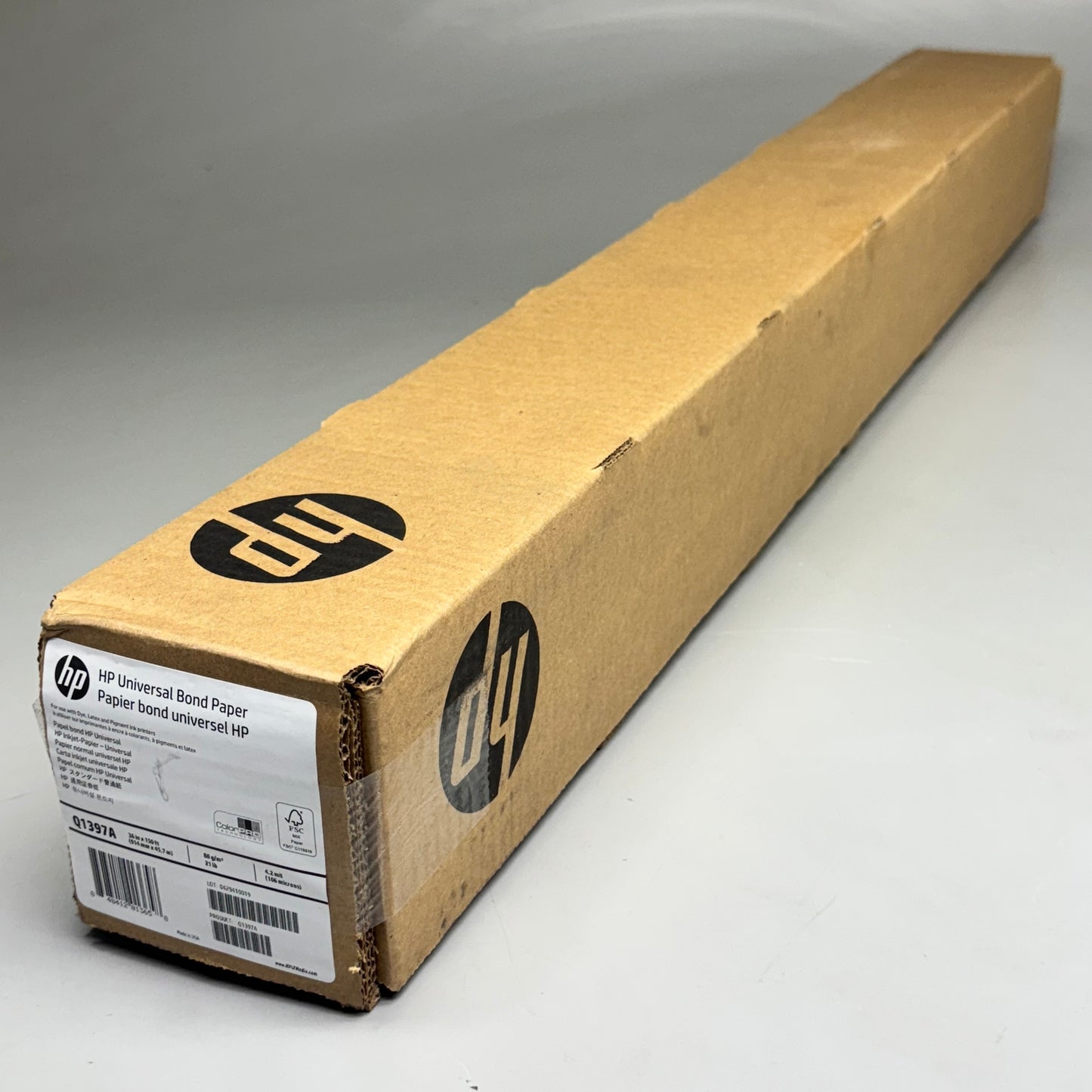 HP Universal Bond White Paper Q1397A 8.6 Lbs. Sz 36 in x 150 ft