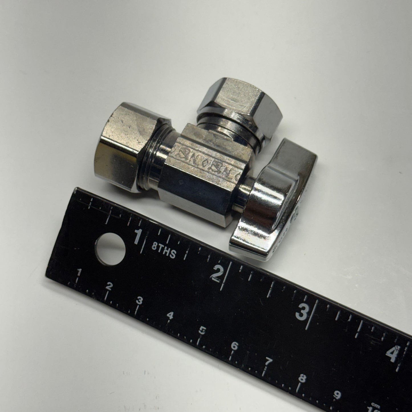 BRASSCRAFT (5 PACK) 1/4 Turn Ball Angle Stop Valve 1/2" Nom Compression x 7/16" & 1/2" Slip Joint, Chrome KT3341XC