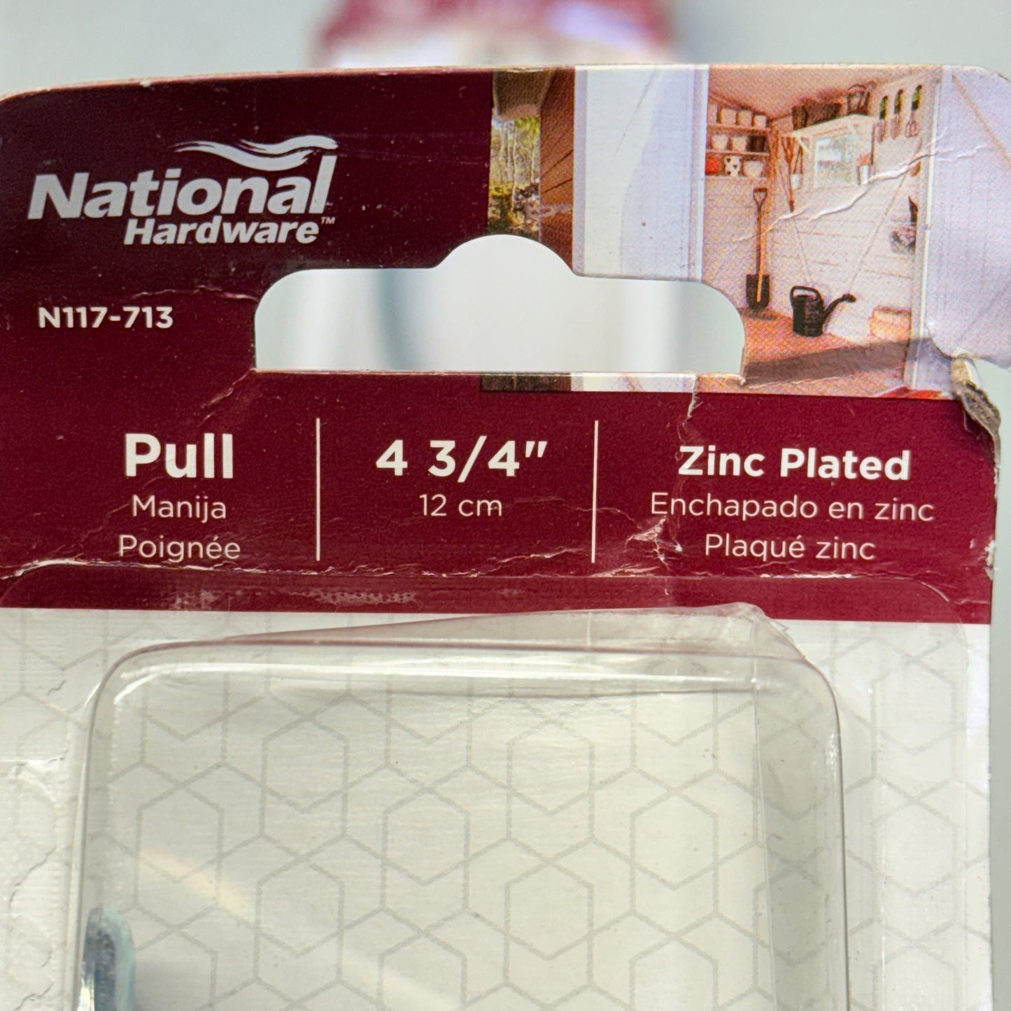 NATIONAL HARDWARE (3 PACK) Door Pull 4-3/4" Zinc Plated N117-713 New