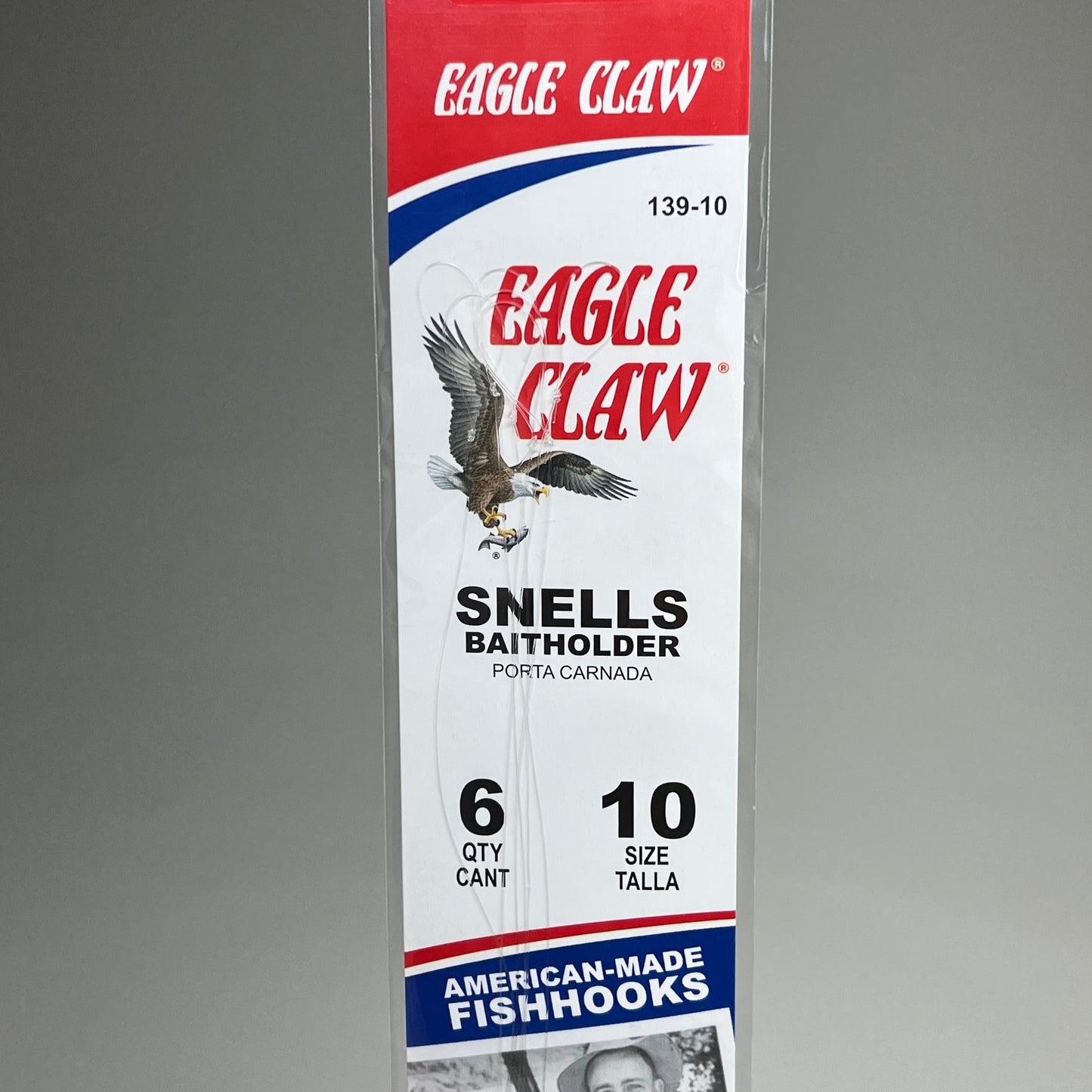 EAGLE CLAW (3 PACK) Versatile Bait Holder Snell Easy Rig Bronze #10 6pc 391-10