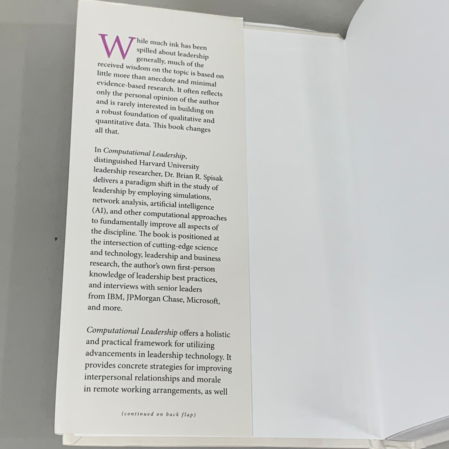 WILEY Brian R. Spark Computational Leadership 224 Pages