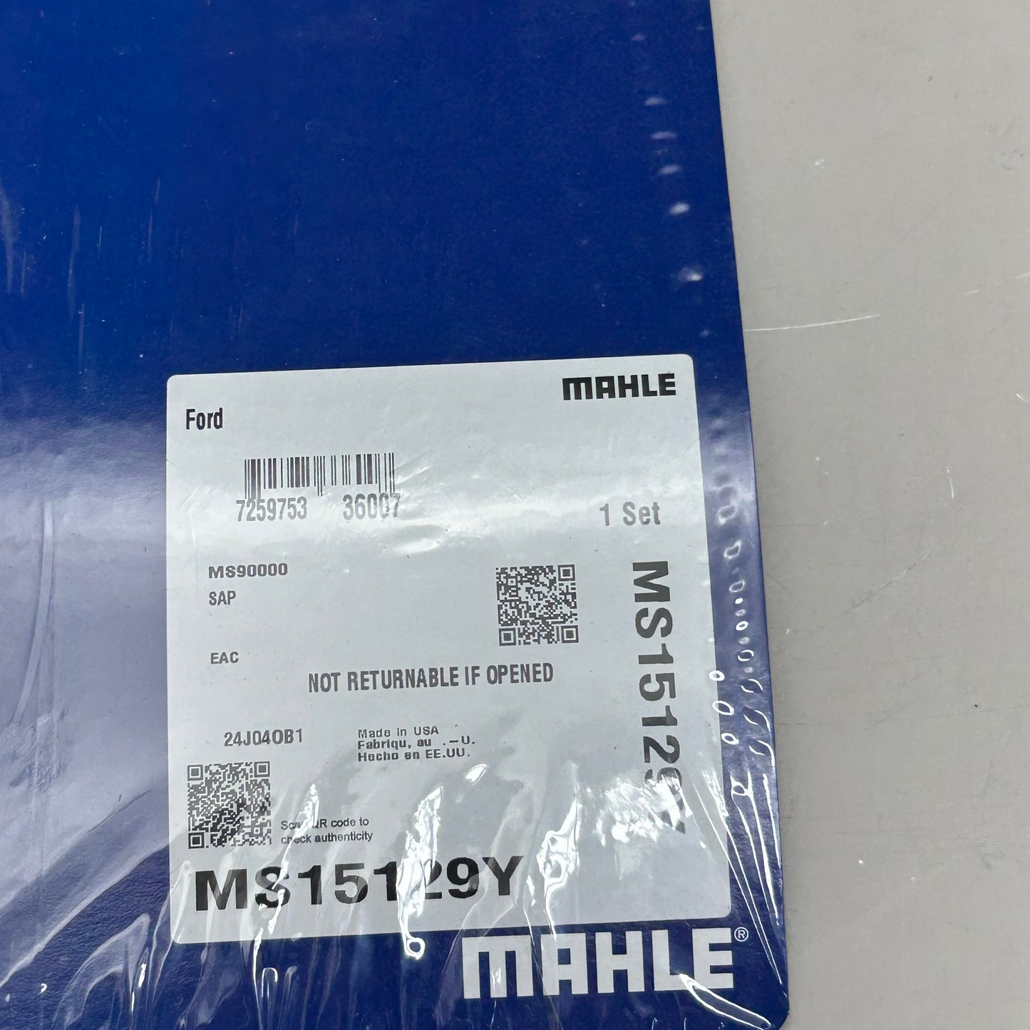 MAHLE Exhaust Manifold Gasket Replacement Part For Ford MS15129Y