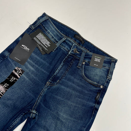 SILVER JEANS CO. Infinite Fit High Rise Skinny Leg Jean Women's Sz S/L27 Indigo