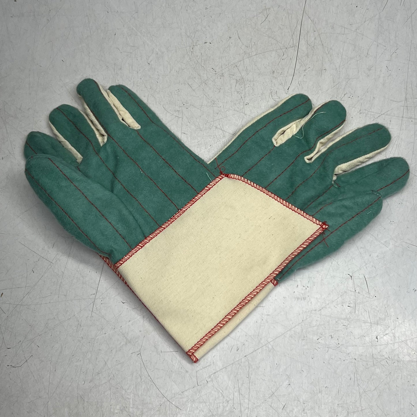 CAROLINA GLOVE (12 Pairs) Men's Safety Gloves Sz Large, Green & Beige FG170G