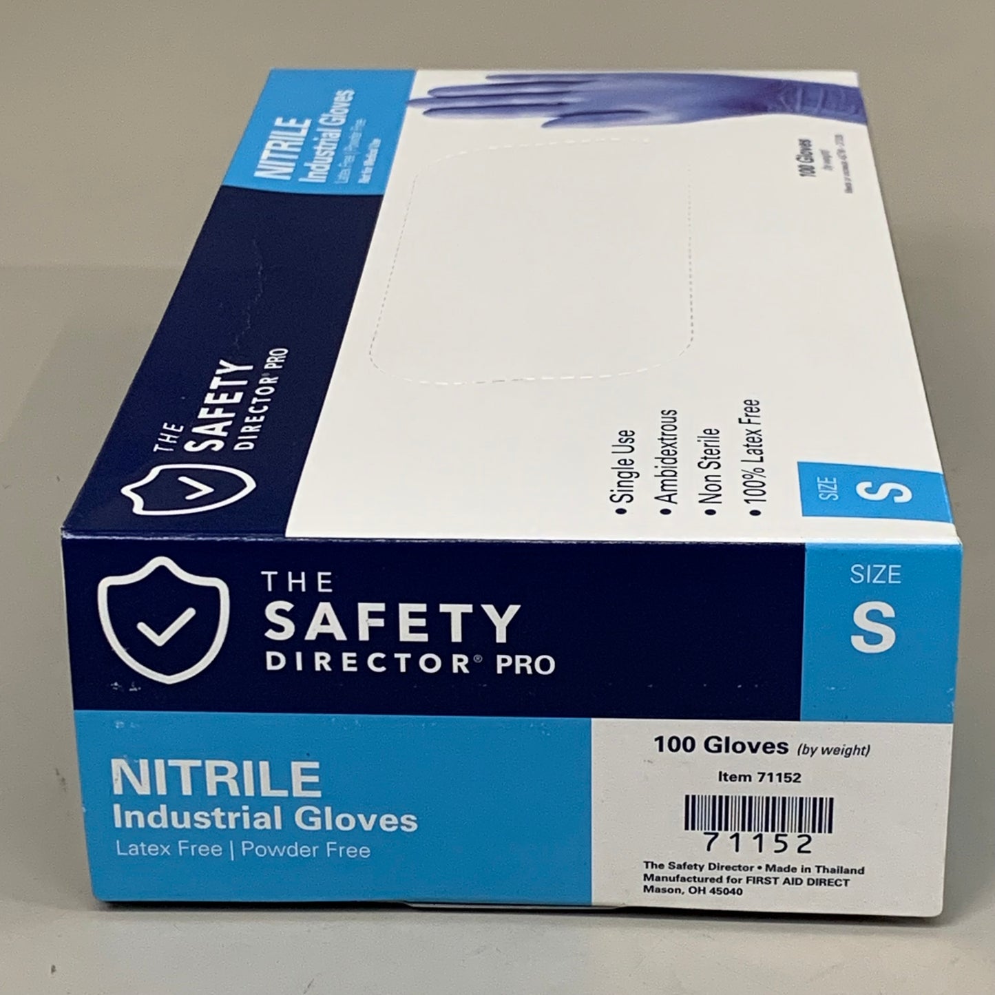 THE SAFTEY DIRECTOR (1000 PACK) Nitrile Industrial Gloves Latex Free Sz S 71154