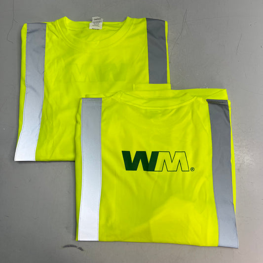 FORESTER (2 PACK) Long Sleeve Hi Visibility Shirt "WM" Logo Men's Sz 5X Yellow
