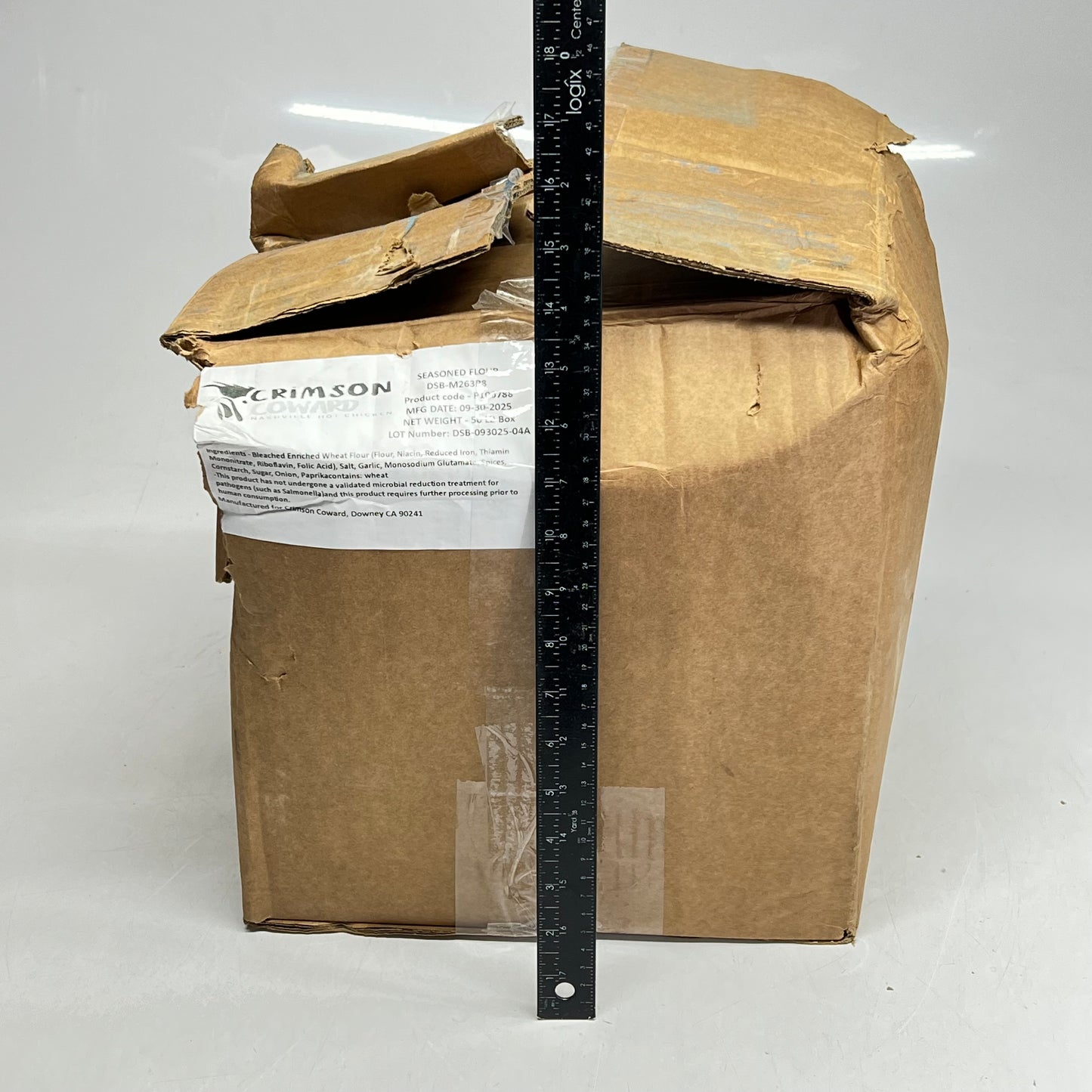 ZA@ CRIMSON COWARD Seasoned Flour for Nashville Hot Chicken  50 lbs White MFG DATE 09/25 F