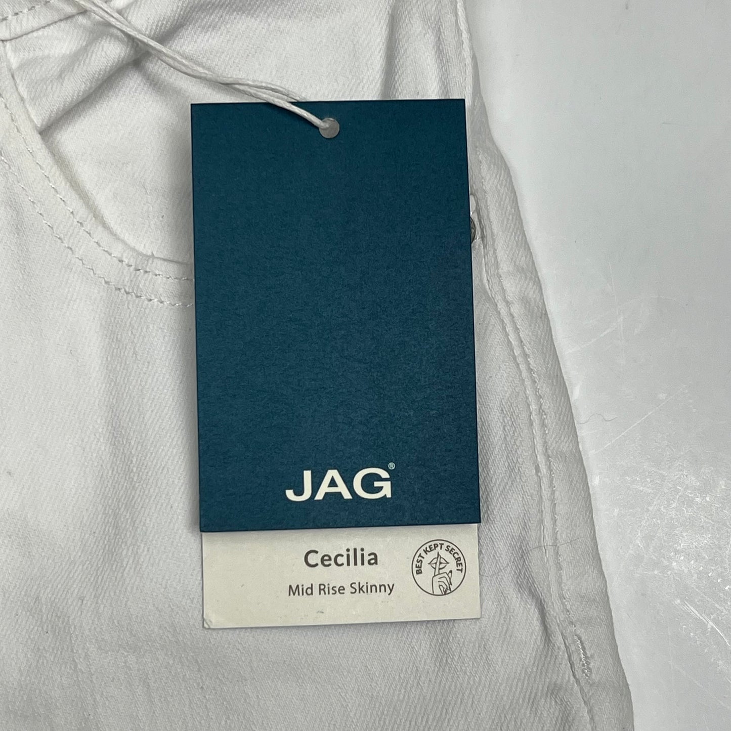 ZA@ JAG Cecila Skinny Jeans Flattering Mid Rise Women's Sz 8/29  White J2865CBD618 (As-is, Small Stain)