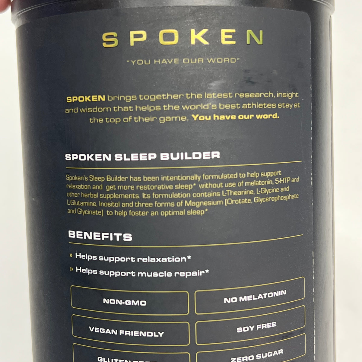 SPOKEN Sleep Builder Calming Supplement Cherry Flavor 30 Servings 18oz BB 02/27
