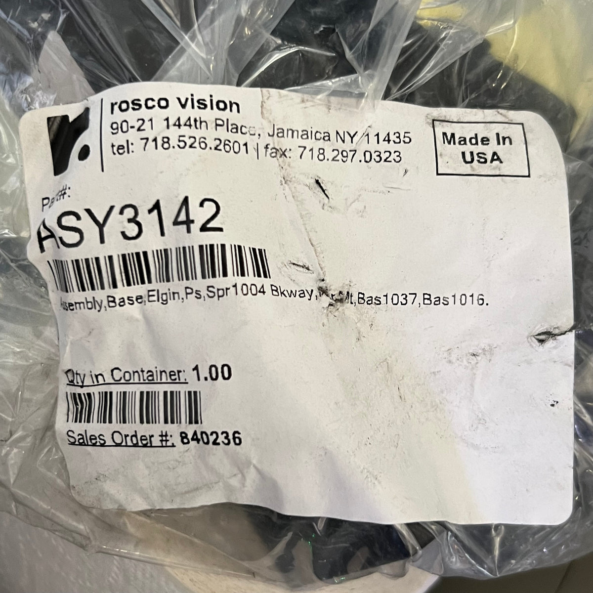 ROSCO VISION Overhang Mirror Mount Base - Black ASY3142