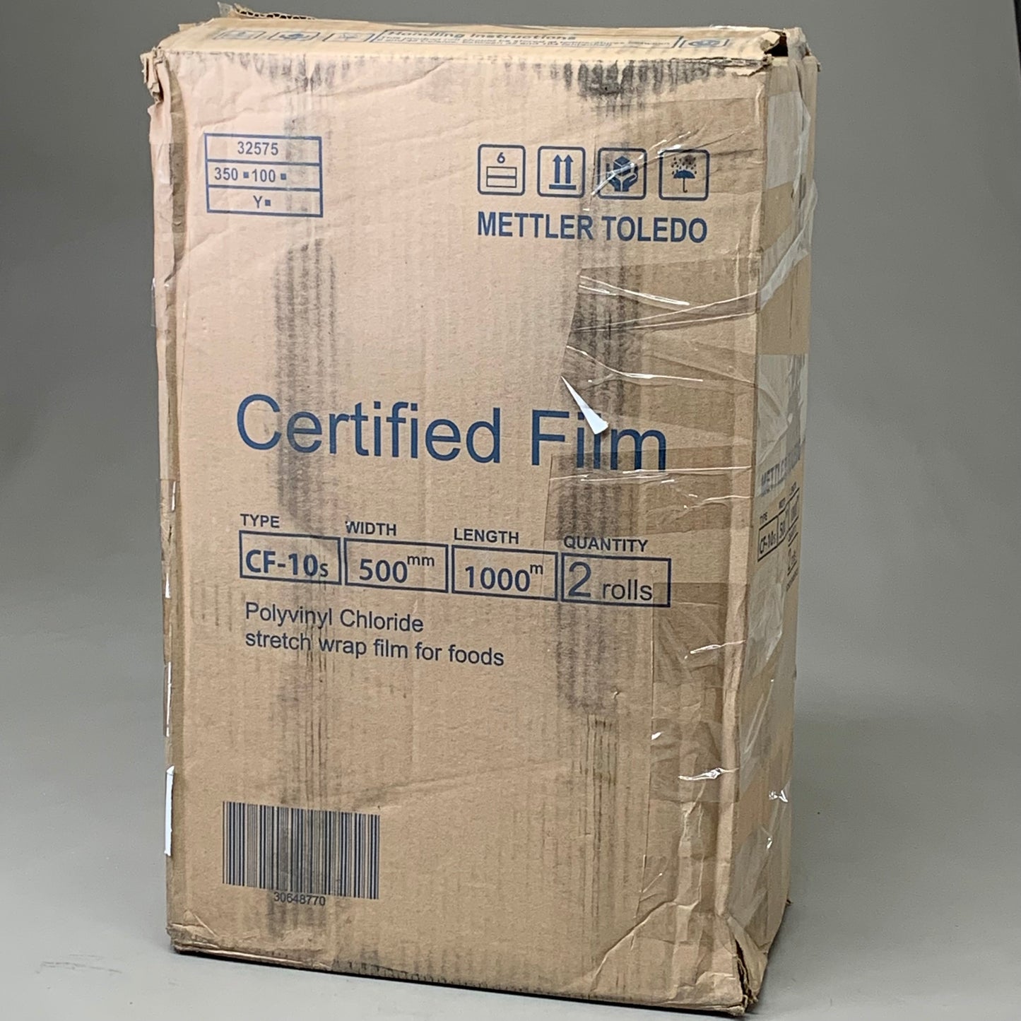 CERTIFIED FILM (2 PACK) Polyvinyl Chloride Stretch Wrap Film  500 Mm X 1000m Clear