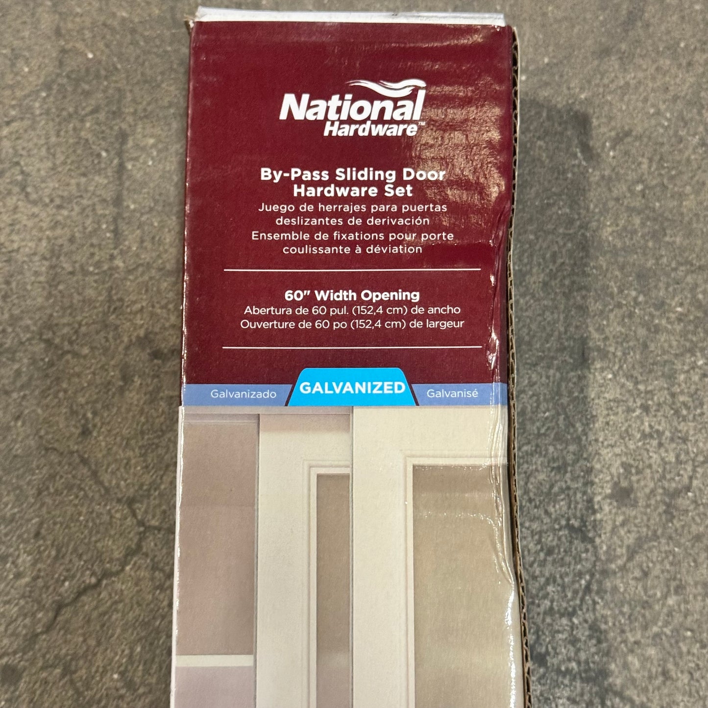 NATIONAL HARDWARE (3 Pack) By-Passing Sliding Door Hardware Sz 60” W N343-079