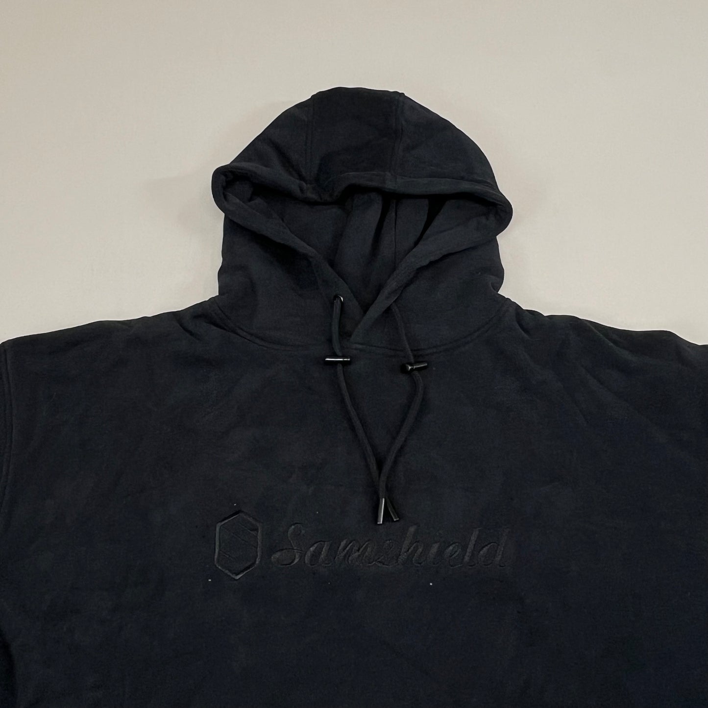 SAMSHIELD Equestrian Hooded Cropped Sweatshirt Women's Sz S Black