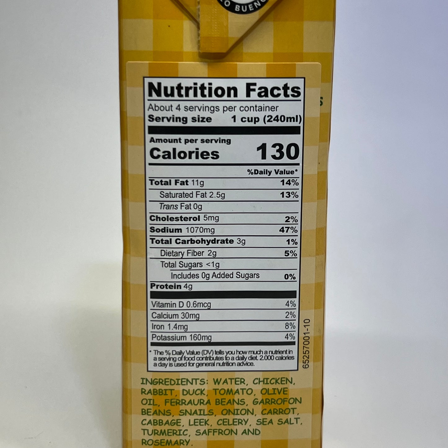 ZA@ ANETO (6 PACK) Valencian Paella Base 1 L BB 11/26 A