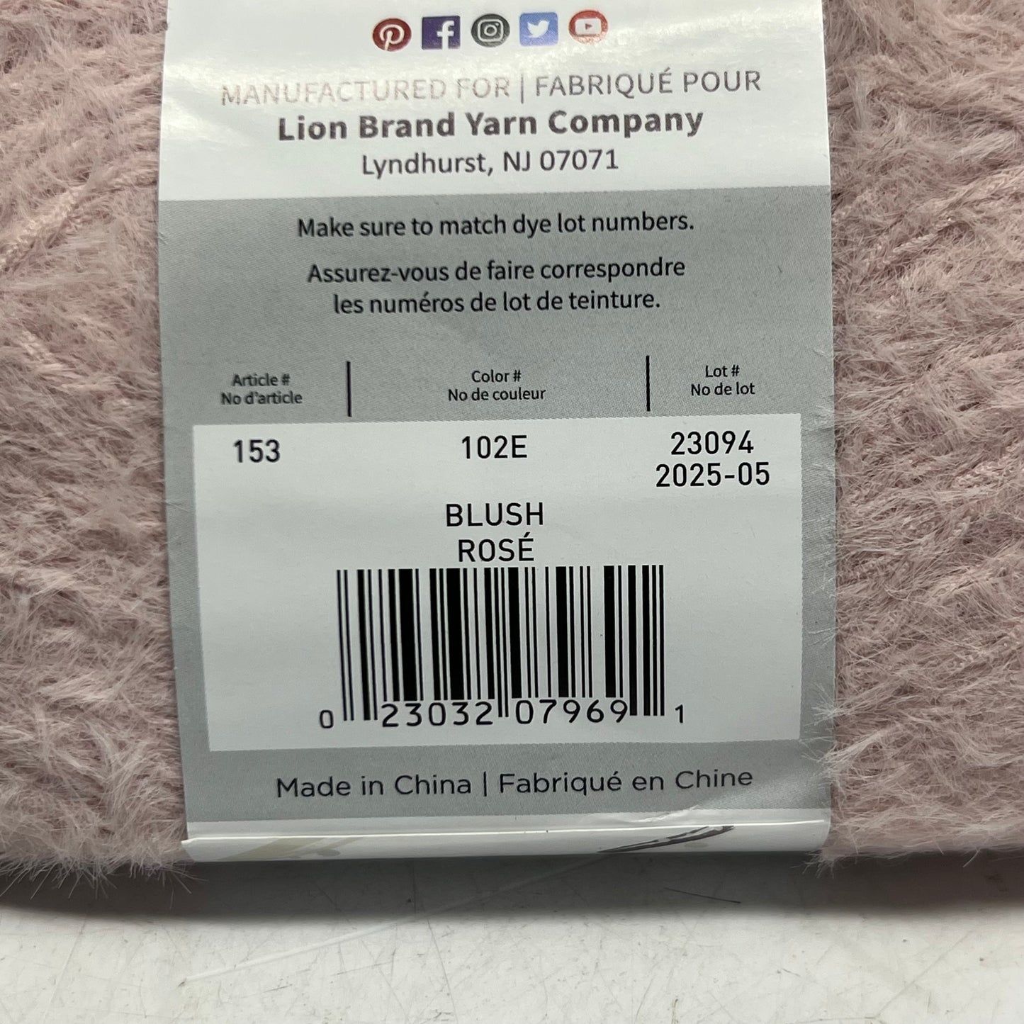 LION BRAND (3 PACK) Feels Like Bliss Yarn Sz 109 yd.