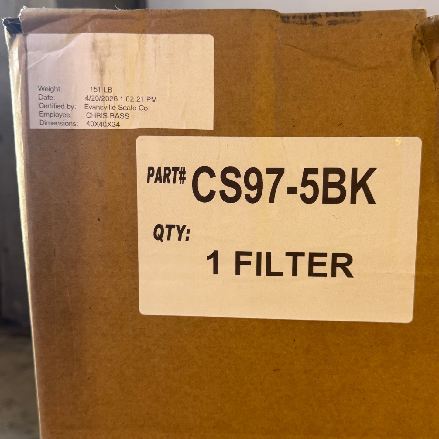 Industrial Replacement Oil Filter Sz 40" x 40" x 34" CS97-5BK