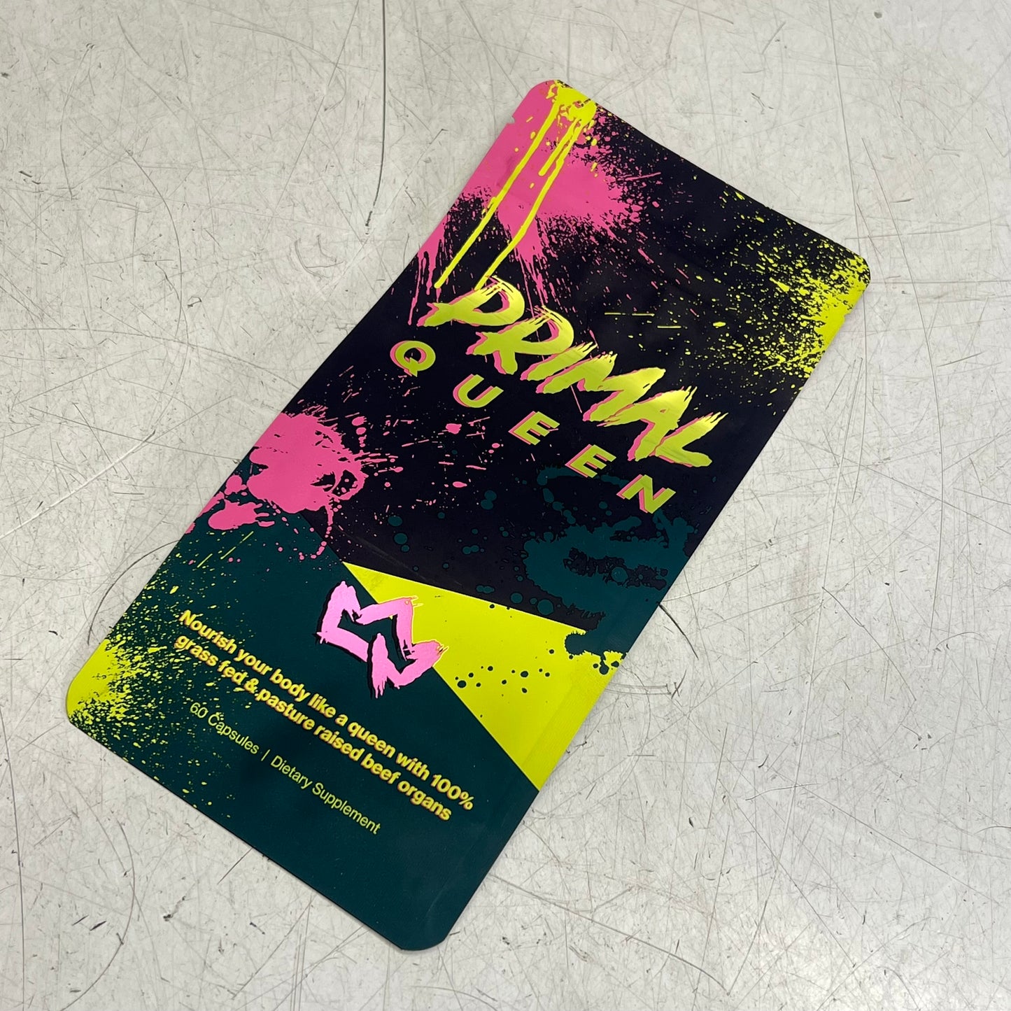 ZA@ PRIMAL QUEEN (50 PACK) Grass Fed Beef Organ Supplement Ziplockbag (BAGS ONLY)  8"x3"