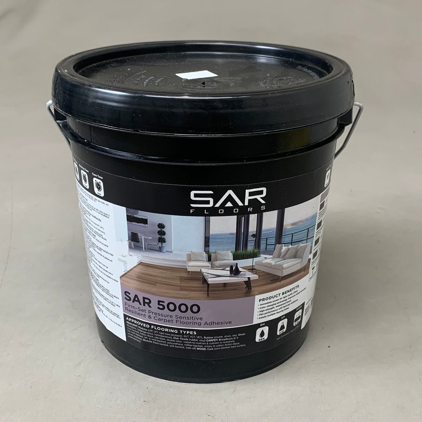 SAR FLOORS Firm-Set Pressure Sensitive Resilient Flooring/Carpet Adhesive SAR-5000